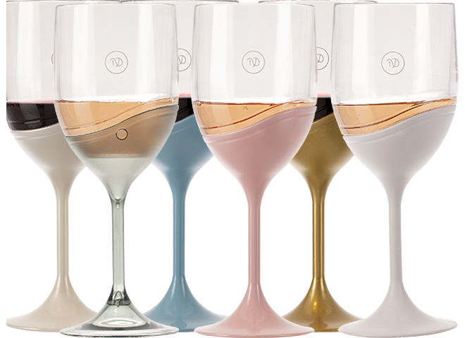 Coleção Taças de Vinho em Acrílico 6 cores